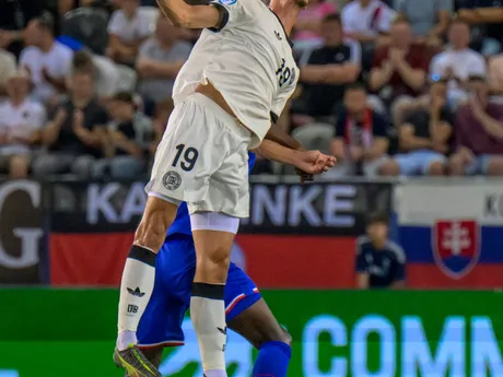 Nelson Weiper (Nemecko) počas zápasu Nemecko - Francúzsko v semifinále na EURO U21 2025 (ME vo futbale do 21 rokov).