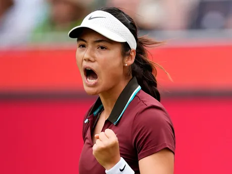 Emma Raducanuová  na turnaji WTA Londýn 2025.