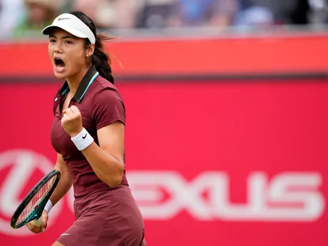 Emma Raducanuová  na turnaji WTA Londýn 2025.