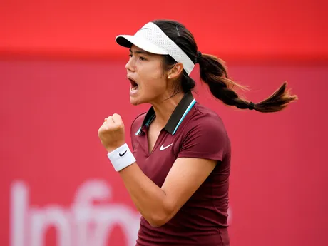 Emma Raducanuová  na turnaji WTA Londýn 2025.