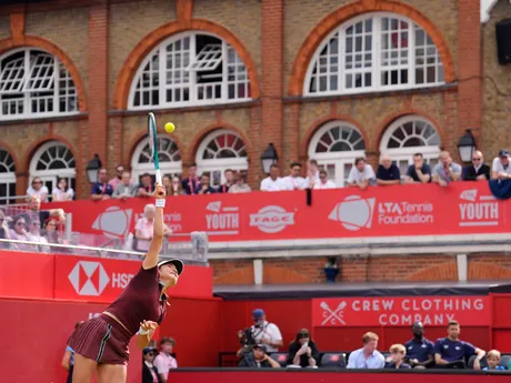 Emma Raducanuová  na turnaji WTA Londýn 2025.
