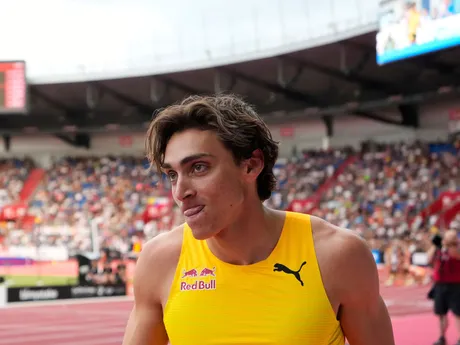 Armand Duplantis na Zlatej tretre v Ostrave 2025.