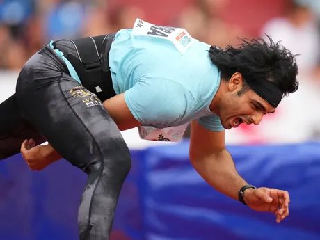 Indický oštepár Neeraj Chopra na Zlatej tretre v Ostrave 2025.