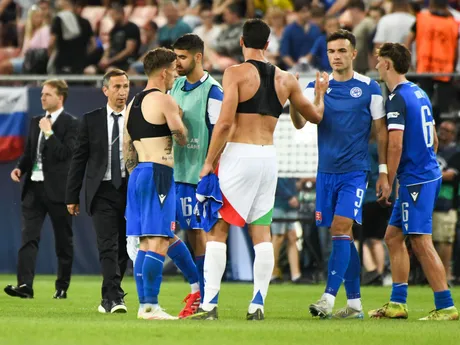 Fotka zo zápasu Slovensko - Taliansko na EURO U21 2025.