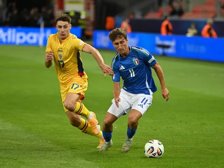 Fotka zo zápasu Taliansko - Rumunska na šampionáte EURO U21 2025.