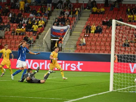 Fotka zo zápasu Taliansko - Rumunska na šampionáte EURO U21 2025.