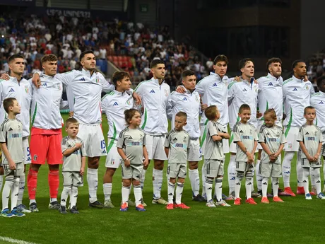 Fotka zo zápasu Slovensko - Taliansko na EURO U21 2025.