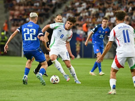 Fotka zo zápasu Slovensko - Taliansko na EURO U21 2025.