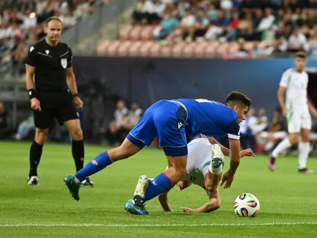 Fotka zo zápasu Slovensko - Taliansko na EURO U21 2025.