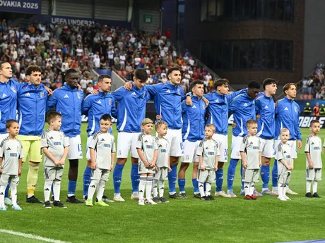 Fotka zo zápasu skupiny A Španielsko - Taliansko na EURO U21 2025.