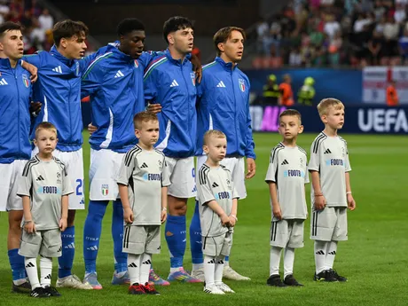 Fotka zo zápasu skupiny A Španielsko - Taliansko na EURO U21 2025.