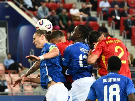 Fotka zo zápasu skupiny A Španielsko - Taliansko na EURO U21 2025.