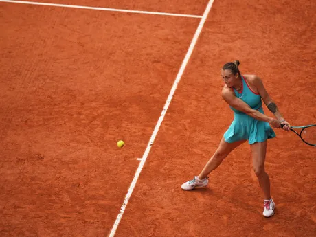 Aryna Sabalenková vo finále Roland Garros 2025.