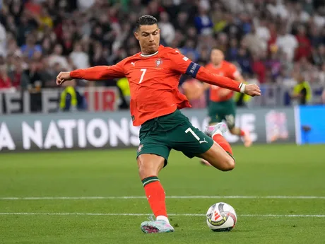 Kapitán Portugalska Cristiano Ronaldo v zápase Nemecko - Portugalsko (semifinále Ligy národov)