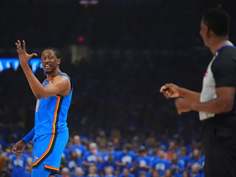 Fotka z rozhodujúceho zápasu číslo 7 vo finále NBA: Oklahoma City Thunder - Indiana Pacers.