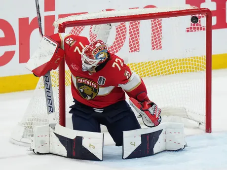 Momentka zo zápasu Florida - Edmonton (4. zápas finále NHL)