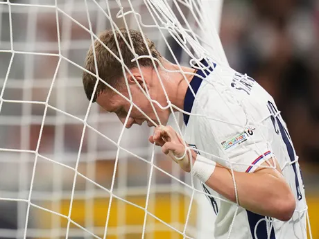 Jay Stansfield počas zápasu Anglicko - Nemecko vo finále na EURO U21 2025 (ME vo futbale do 21 rokov).