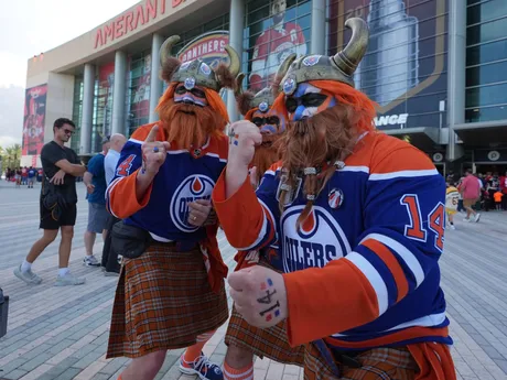 Momentka zo zápasu Florida - Edmonton (4. zápas finále NHL)