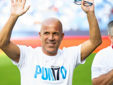 Na snímke Luigi Di Biaggio pred rozlúčkovým zápasom Mareka Hamšíka na Národnom futbalovom štadióne 5. júla 2025 v Bratislave.