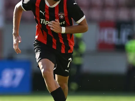 Na snímke hráč Trnavy Stefan Skrbo počas odvetného zápasu 2. predkola Konferenčnej ligy FC Spartak Trnava - FC Hibernians Paola.