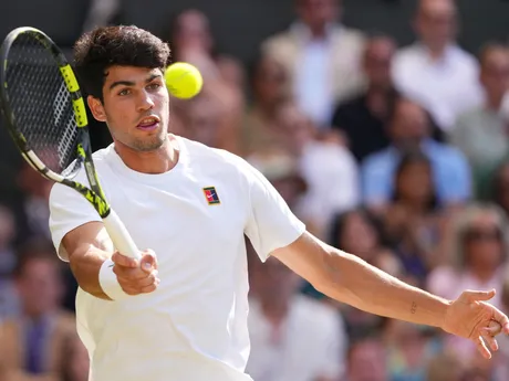Carlos Alcaraz vo finále Wimbledonu 2025.