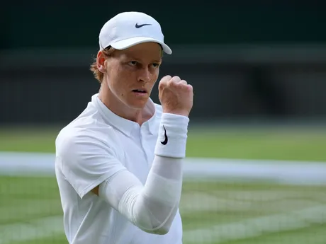 Jannik Sinner vo finále Wimbledonu 2025.