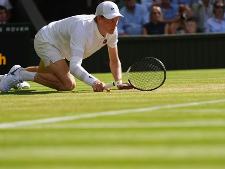 Jannik Sinner vo finále Wimbledonu 2025.