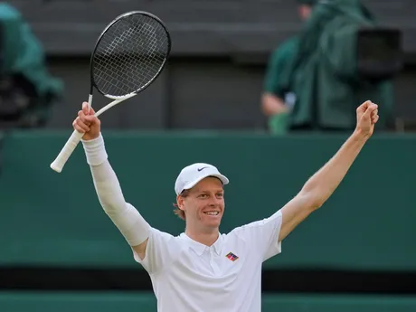 Jannik Sinner po víťazstve vo finále WImbledonu 2025.