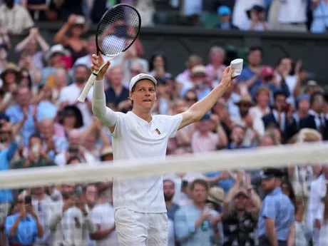 Jannik Sinner po víťazstve vo finále WImbledonu 2025.