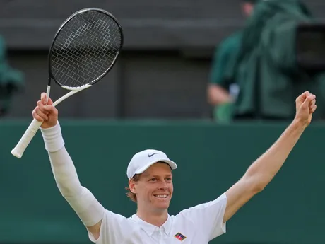 Jannik Sinner po víťazstve vo finále WImbledonu 2025.