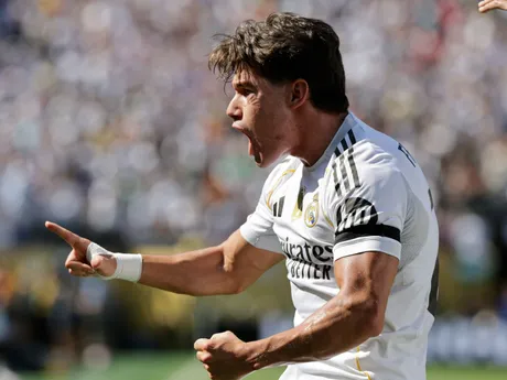 Fran Garcia oslavuje gól v zápase štvrťfinále na MS klubov 2025: Real Madrid - Borussia Dortmund.