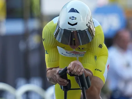 Mathieu van der Poel počas časovky v 5. etape Tour de France 2025