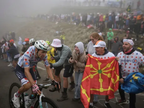Lenny Martinez počas 14. etapy na Tour de France 2025.