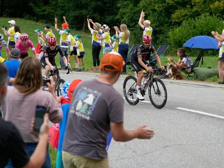 Julian Alaphilippe počas 19. etapy na Tour de France. 