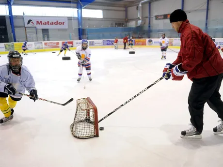 Marián Gáborík počas letnej Hokejovej školy Mariána Gáboríka v MG Rink.