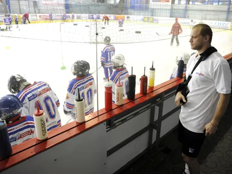 Marián Gáborík počas letnej Hokejovej školy Mariána Gáboríka v MG Rink. 