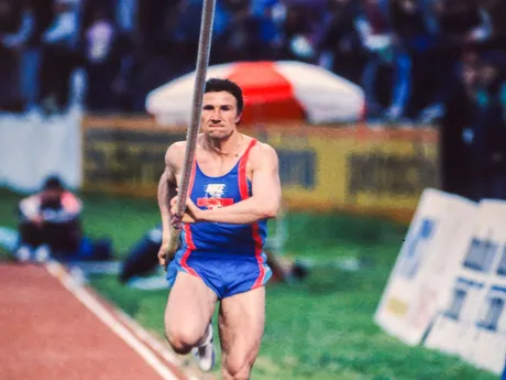 Sergej Bubka v Bratislave na mítingu P-T-S.