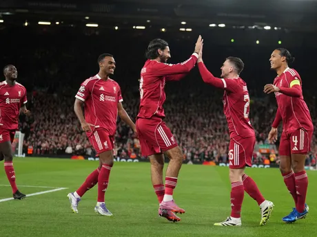 Andrew Robertson počas zápasu Liverpool FC - Atlético Madrid v 1. kole ligovej fázy Ligy majstrov. 