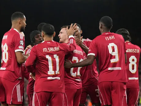 Andrew Robertson počas zápasu Liverpool FC - Atlético Madrid v 1. kole ligovej fázy Ligy majstrov. 