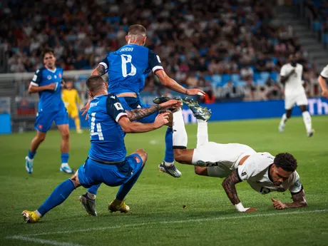 Momentka zo zápasu Slovensko - Nemecko (Kvalifikácia MS 2026)