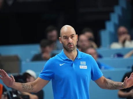 Vasileios Spanoulis v zápase Grécko - Fínsko o bronz na ME v basketbale 2025. 