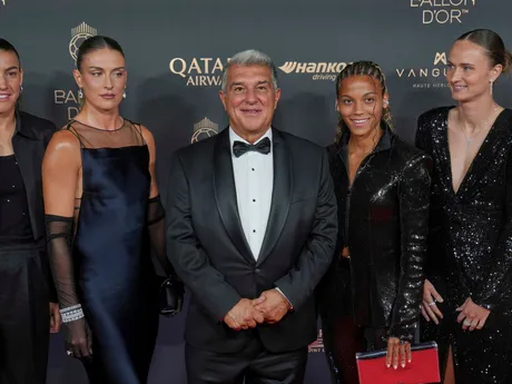 Prezident FC Barcelona Joan Laporta počas galavečera Zlatá lopta 2025