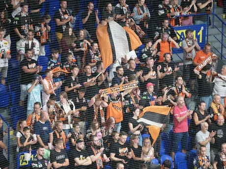 Fanklub Košíc v zápase 5. kola hokejovej Tipsport ligy HC Košice - HK Spišská Nová Ves