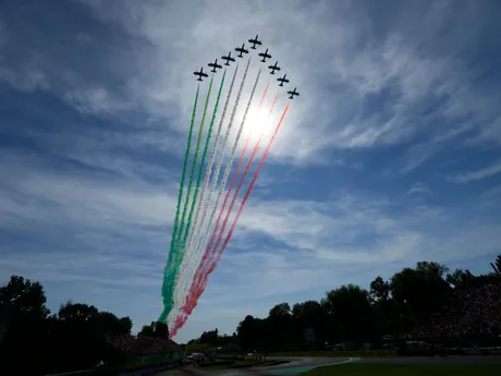 Trikolóra počas Veľkej ceny Talianska 2025. 