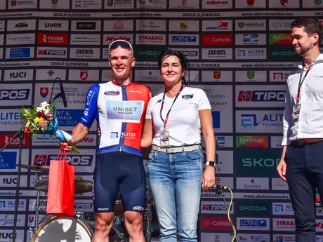 Lukáš Kubiš počas 3. etapy Okolo Slovenska 2025. 