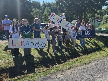 Detvianska Huta - rodná obec Lukáša Kubiša počas 3. etapy Okolo Slovenska.