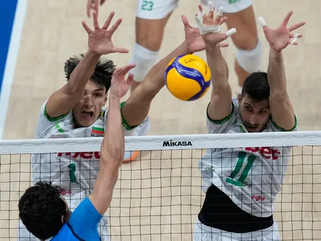 Fotka zo zápasu Taliansko - Bulharsko vo finále na MS vo volejbale 2025.