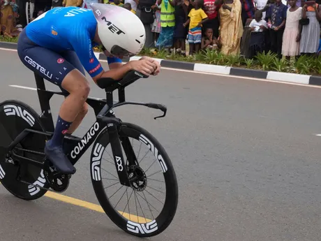 Talianka Federica Venturelliová počas časovky U23 na MS v cyklistike 2025.