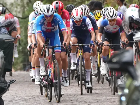 Julia Sophie Kopecky počas pretekov žien do 23 rokov na MS v cyklistike 2025. 