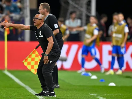 Francesco Calzona v zápase  Slovensko - Nemecko (Kvalifikácia MS 2026)